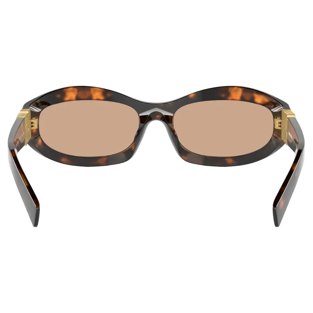 Miu Miu Women Havana / Brown Wraparound Sunglasses
