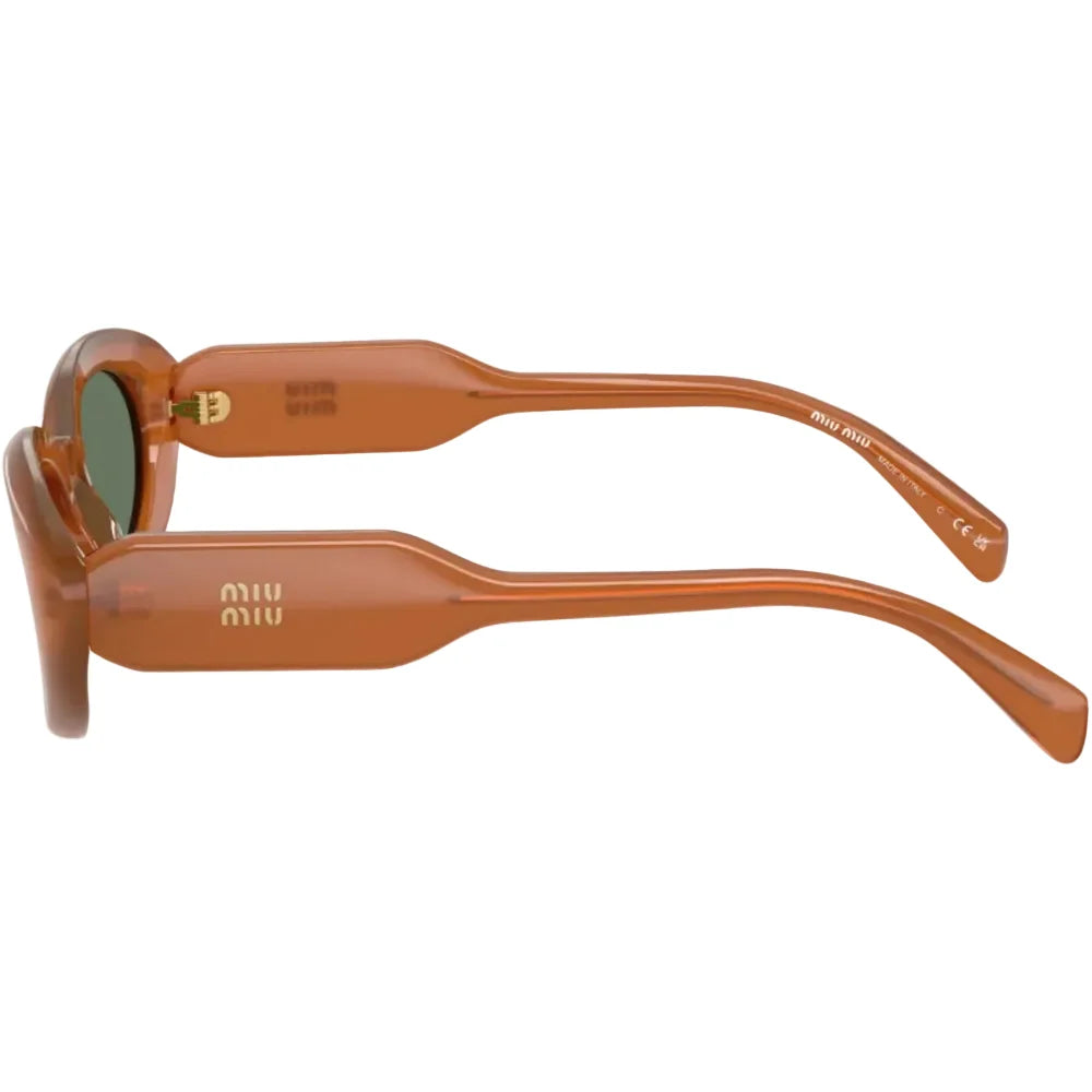 Miu Miu Women Oval Carnelian Opal / Green Sunglasses
