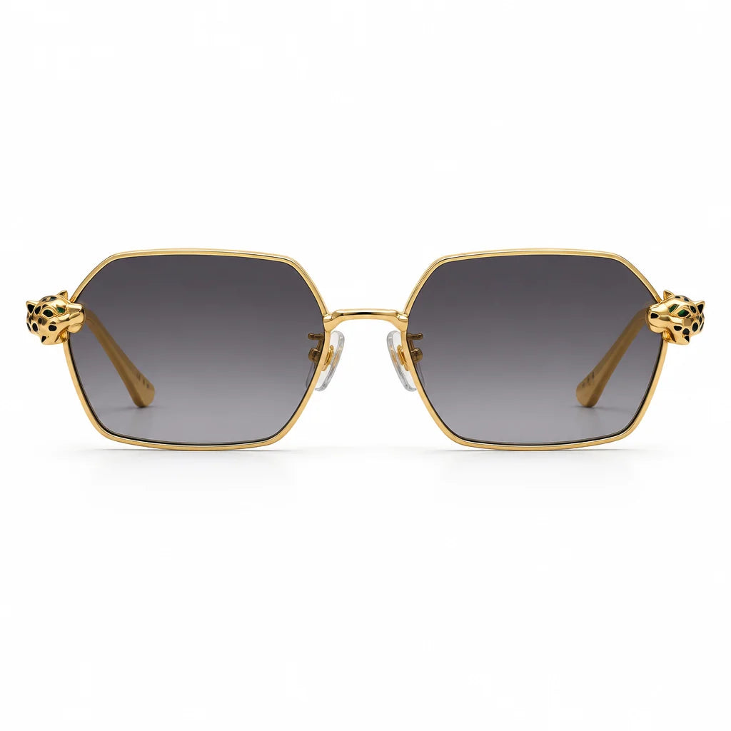 Cartier Panthère de C Women Hexagonal Gradient Grey Sunglasses