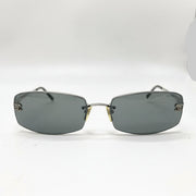 Chanel Unisex Coco Rhinestone Rimless Grey Sunglasses