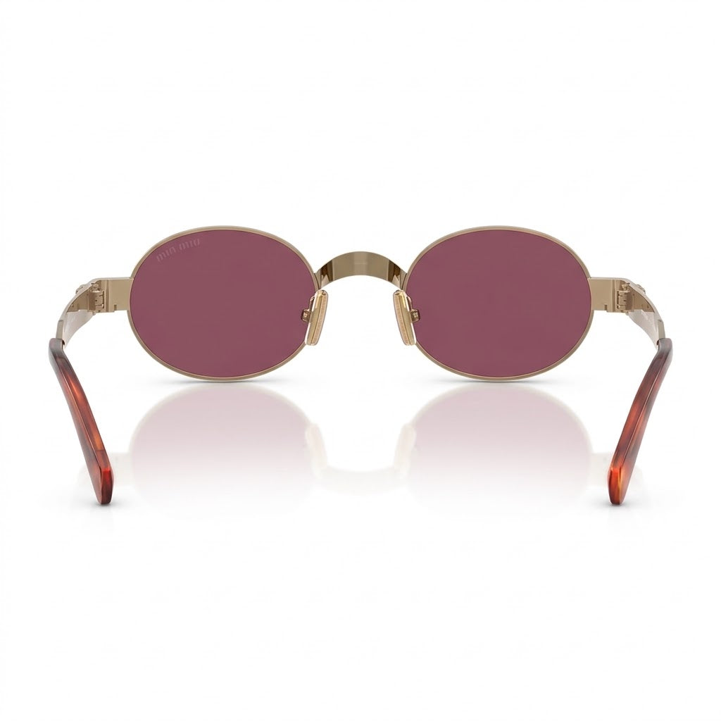Miu Miu Envie Women MU B51S Oval Antiqued Copper / Violet Sunglasses