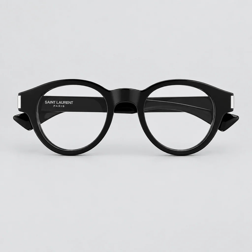 Saint Laurent Unisex SL 792 001 Shiny Solid Black Glasses