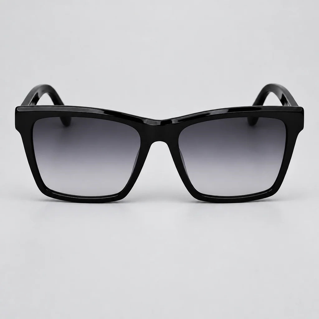 Saint Laurent Women SL M104-F 001 Gold-Logo Black Sunglasses
